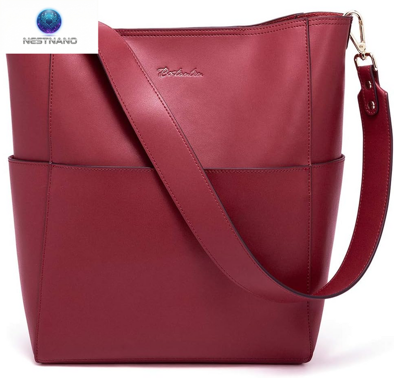 Women's Leather Designer Tote Bags and Shoulder Bucket Purses