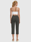 Capris Pants for Women High Waist Yoga Pants Women Athleisure Straight Legs with Pockets