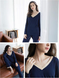Bamboo Viscose Women's Pajama Sets - Ultra Soft Long Sleeve Sleepwear for Winter, Sizes S-4X