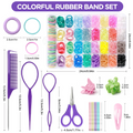 Elastic Hair Ties, 37 Colors Hair Accessories for Girls, Rubber Bands for Hair, Mini Hair Ties, 1784Pcs Baby Hair Ties
