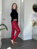 Women's Short Sleeve Pajama Set with Cute Printed Tops and Pants - 2 Piece Joggers Loungewear Sleepwear with Pockets