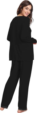 Bamboo Viscose Women's Pajama Sets - Ultra Soft Long Sleeve Sleepwear for Winter, Sizes S-4X