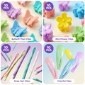 Elastic Hair Ties, 37 Colors Hair Accessories for Girls, Rubber Bands for Hair, Mini Hair Ties, 1784Pcs Baby Hair Ties