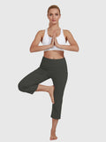 Capris Pants for Women High Waist Yoga Pants Women Athleisure Straight Legs with Pockets