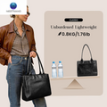 Premium Genuine Leather Tote Bag for Women - Elegant Zippered Work Purse with Multi-Compartments for Travel & Everyday Style