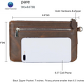 Women's Genuine Leather RFID-Blocking Wristlet Clutch and Cell Phone Wallet