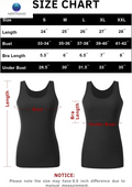 Tank Tops for Women Built in Bra Cotton Shelf Bra Tanks Layering Undershirts 2-3 Pack
