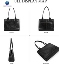 Premium Genuine Leather Tote Bag for Women - Elegant Zippered Work Purse with Multi-Compartments for Travel & Everyday Style