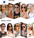 Classic Square Sunglasses for Women and Men - Stylish Oversized Gold Frame SJ1137