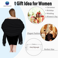 Elegant Cashmere-Feel Pashmina Shawl Wrap - Perfect for Evening Wear, Weddings & Bridesmaid Gifts