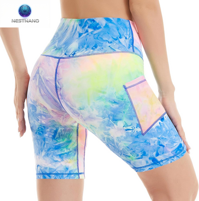 Womens Biker Shorts with Pockets High Waist Workout Yoga Spandex Athletic Bicycle Leggings Shorts for Running